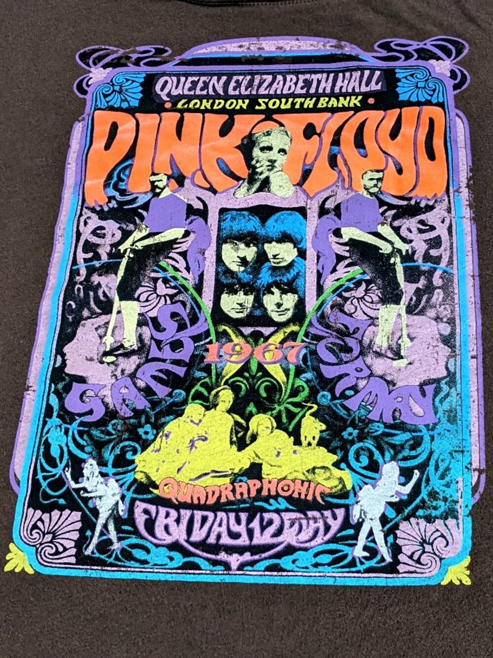 pink Floyd 1967 queen Elizabeth hall quadraphonic Men's 2xl T-shirt
